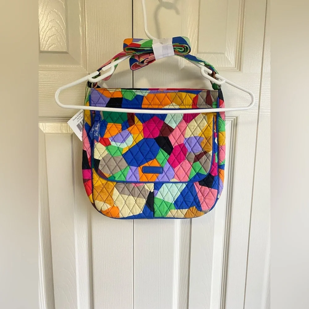 NWT Vera Bradley Women's Cotton Double Zip Mailbag Crossbody Purse - Picture 6 of 10